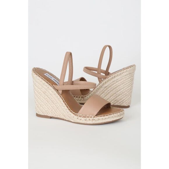 ✨Steve Madden Mckenzie Tan Espadrille Sz 9 Wedges✨ - Picture 3 of 11